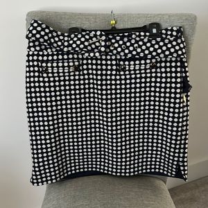 Juicy Couture Navy & Creak Polka Skirt